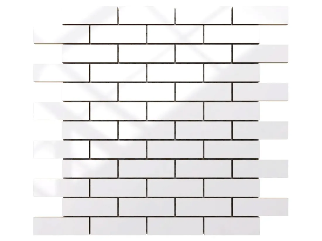 mozaika-ceramiczna-biala-white-polysk-cegielka
