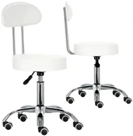 taboret-kosmetyczny-z-oparciem-fryzjerski-fotel-bialy