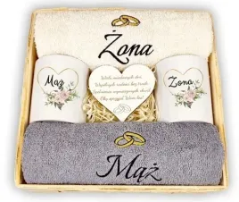 slub-prezent-na-wesele-slubny-zestaw-recznikow