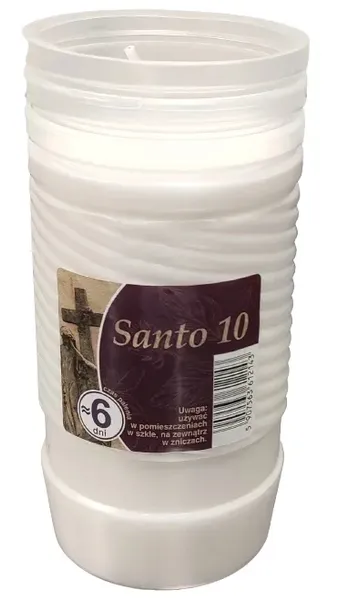 WKŁADY DO ZNICZY Santo 10 parafinowy 6 DNI Ignis 16 cm