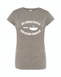 t-shirt-damski-szary-babcia-gotuje-roz-xxl