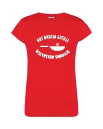 t-shirt-damski-czerwony-babcia-gotuje-roz-xxl