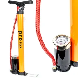 pompka-nozna-rowerowa-cisnieniomierz-pomaranczowa