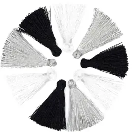 zawieszka-chwost-pompon-fredzel-poliestrowy-czarny-bialy-szary-mix-9szt