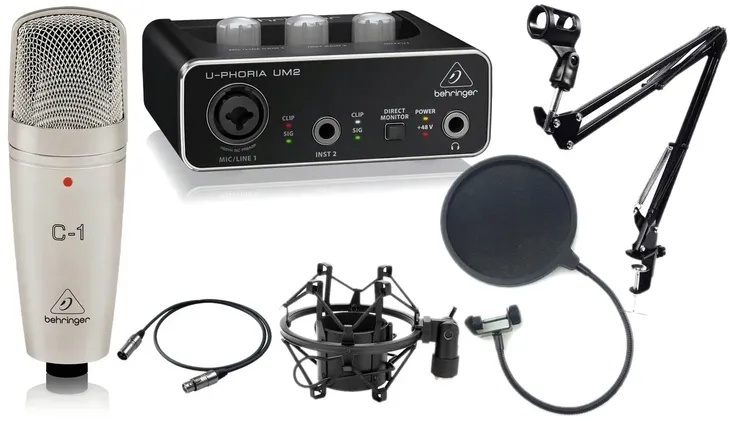 BEHRINGER UM2 + MIC C1 ZESTAW DO HOMERECORDINGU