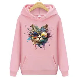 bluza-z-kotem-damska-z-kapturem-dresowa-m