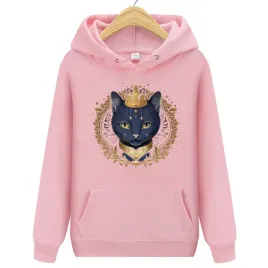 bluza-z-kotem-damska-z-kapturem-dresowa-m
