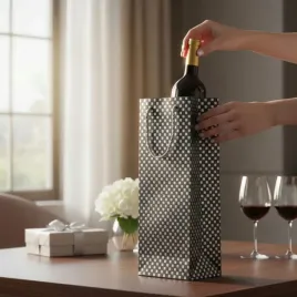 torebka-ozdobna-na-butelke-wino-prezentowa-papierowa-szara