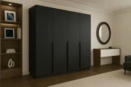 duza-szafa-4-drzwiowa-200x215-cm-liza-czarna-czarne-uchwyty-polki-drazek