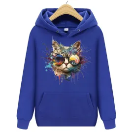 bluza-z-kotem-damska-z-kapturem-dresowa-m