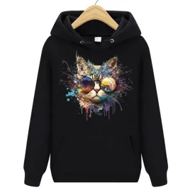 bluza-z-kotem-damska-z-kapturem-dresowa-xl