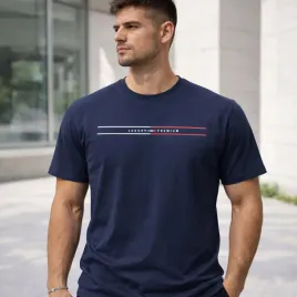 t-shirt-koszulka-meska-bawelna-z-ozdobnym-nadrukiem-modna-granat-s