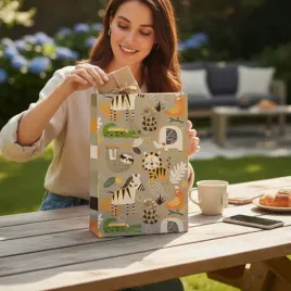 torebka-torba-ozdobna-na-prezent-papierowa-dla-dzieci-zwierzeta-szara