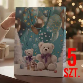 5-pak-torebek-toreb-papierowych-ozdobnych-na-prezent-niebieskie-zestaw-w3