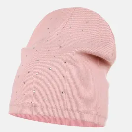 czapka-dziecieca-bawelniana-beanie-krysztalki-przejsciowa-brudny-roz-48-52
