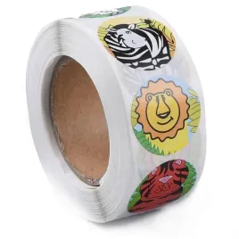naklejki-ozdobne-zwierzeta-dla-dzieci-lew-tygrys-slon-zebra-25cm-50szt