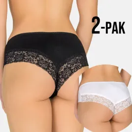 2-pak-majtki-damskie-z-bawelna-hipstery-gladkie-z-koronka-s