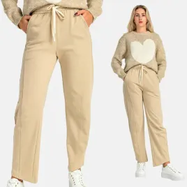 spodnie-damskie-z-bawelna-dresowe-casual-luzne-kieszenie-na-gumie-bezowe-s
