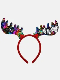 opaska-na-glowe-swiateczna-rogi-renifera-cekinowe-mikolajki-gwiazdka