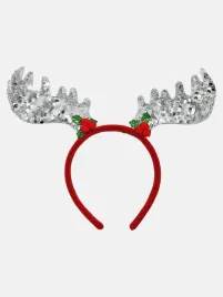 opaska-na-glowe-swiateczna-rogi-renifera-cekinowe-mikolajki-gwiazdka-srebro