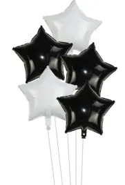 balony-foliowe-czarne-biale-gwiazdy-45-cm-5-szt-urodziny-chrzest-roczek-hel