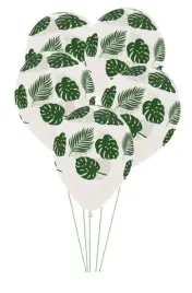 balony-lateksowe-zielone-liscie-palmowe-urodziny-na-hel-hawajskie-party