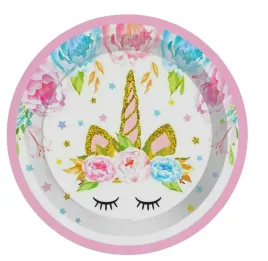 talerzyki-papierowe-18-cm-urodziny-6-szt-jednorozec-unicorn-rozowe-eko