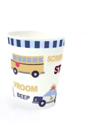 kubki-papierowe-250-ml-6-szt-urodziny-pojazdy-auta-jednorazowe-kubeczki