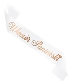 szarfa-na-wieczor-panienski-biala-napis-rose-gold-rozowe-zloto-panna-mloda
