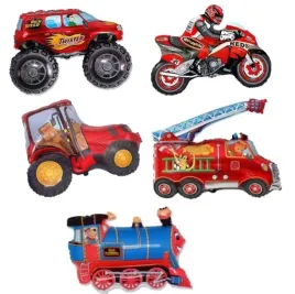 zestaw-balonow-pojazdy-pociag-traktor-auto-motor-samochod-czerwone-urodziny