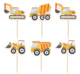 topper-toper-na-tort-maszyny-budowlane-urodziny-6-szt-koparka-traktor