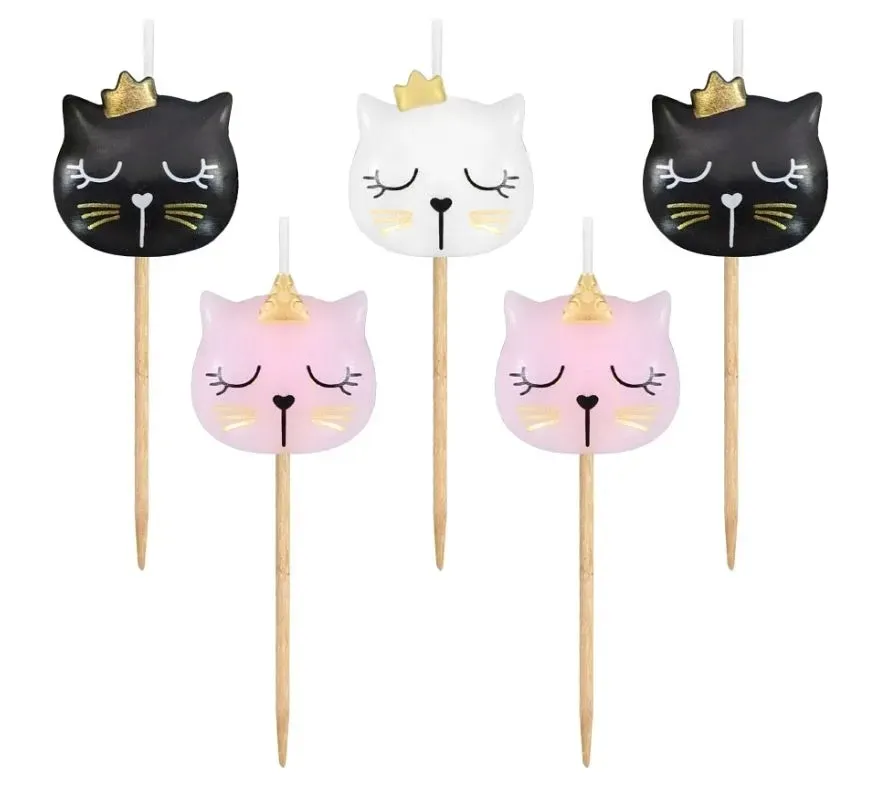 swieczki-urodzinowe-na-tort-kotki-zestaw-5-szt-urodziny-rozowe-czarne-mix