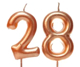 swieczki-na-tort-28-urodziny-rose-gold-metaliczne