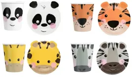 zestaw-kubki-talerzyki-urodziny-zwierzeta-roczek-zyrafa-tygrys-panda-zebra