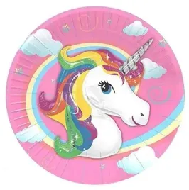 talerzyki-papierowe-zwierzatka-jednorozec-23-cm