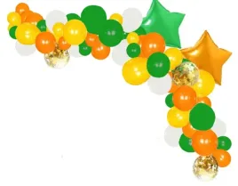 balony-girlanda-luk-zestaw-balonow-urodzinowych-zielone-pomaranczowe-roczek