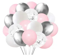 zestaw-balonow-urodzinowych-rozowe-konfetti-girl-biale-srebrne-lateksowe