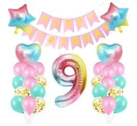 zestaw-balonow-9-teczowe-urodziny-unicorn-baner-cyfra-dziewiec-na-hel-baner