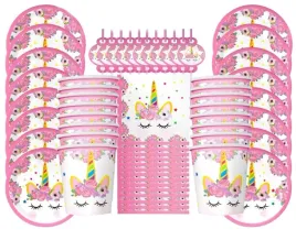 zestaw-slomki-kubki-urodziny-unicorn-jednorozec-papier-talerzyki-serwetki