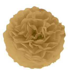 kula-brazowy-dekoracyjny-pompon-bibulowy-15-cm-matowy-zloty-do-girland-luk
