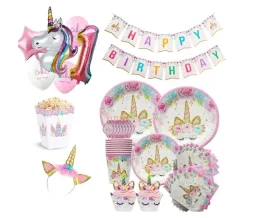 zestaw-kubki-talerzyki-roczek-unicorn-jednorozec-serwetki-opaska-1-urodziny