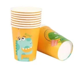 papierowe-kubeczki-urodzinowe-dinozaury-urodziny-pomaranczowe-6-szt-party