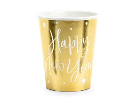 kubki-papierowe-zlote-gold-sylwester-220ml-6szt