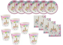 zestaw-kubki-talerzyki-unicorn-jednorozec-urodziny-papierowe-kubeczki-eko