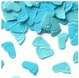 konfetti-foliowe-niebieskie-baby-shower-stopki-chrzciny-chrzest-chlopiec-stan-opakowania-oryginalne