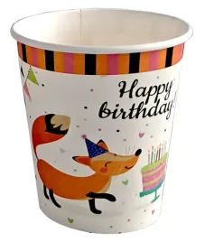 kubki-papierowe-kubeczki-zwierzatka-lisek-urodziny
