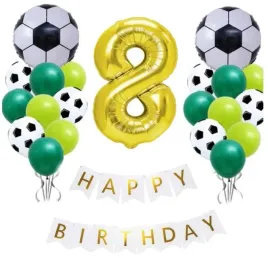 zestaw-balonow-osme-8-urodziny-pilka-football-boy-zielone-zlote-lateksowe
