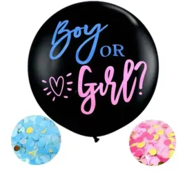 gender-reveal-duzy-balon-czarny-baby-shower-boy-or-girl-niebieski-rozowy