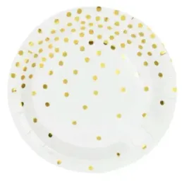 talerzyki-papierowe-biale-zlote-kropki-urodziny
