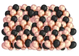 balony-czarne-rose-gold-urodziny-panienski-100-szt-metaliczne-lateksowe